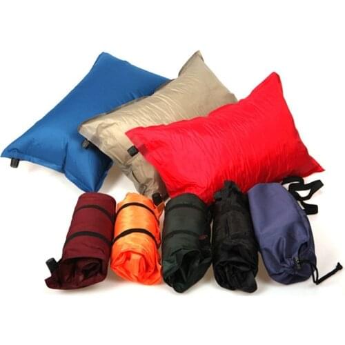 1pc Random Color Outdoor Hiking Automatic Inflatable Pillow Travel Camping Sleeper