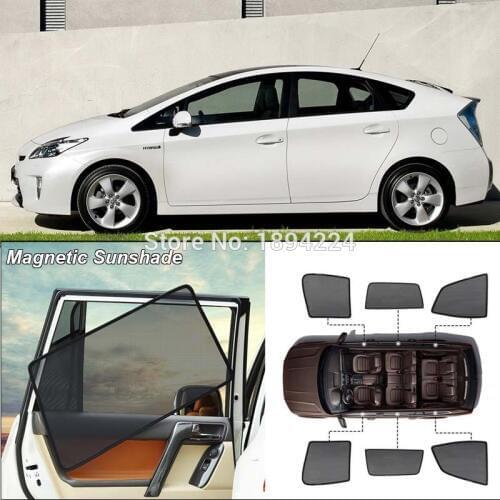 Car Full Side Windows Magnetic Sun Shade UV Protection Ray Blocking Mesh Visor For Toyota Prius 2009