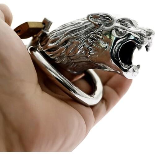 Lockable Chastity Device Belt Tool Penis Lock Stainless Steel Cock Cage Penis Ring Bird Restraint Sex Toys for Men 40/45/50mm