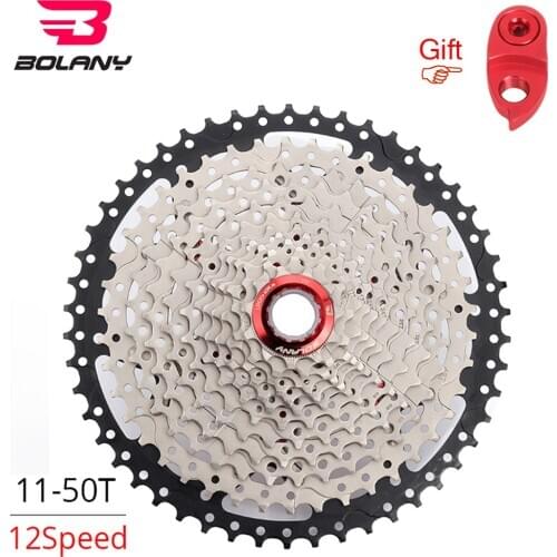 Bolany MTB Bike Flywheel Cassette 12 Speed Sprockets Wide Ratio Mountain Bicycle Freewheel 11 50T Compatible For Sunrace