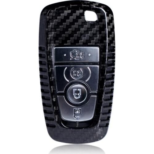 Carbon Fiber Car Key Case Shell For Ford Mondeo Edge 2018 Holders Accessories Car Styling
