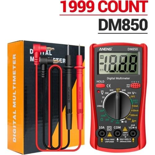 DM850 Eletrical Digitale 1999 Telt Professionele Multimeter Auto Ac/Dc Votage Tester Ohm Huidige Ammeter Detector Tool