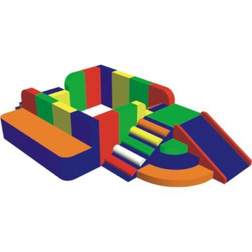 Environmental PU software wooden frame and sponge ball pool soft toy plant for kid playground set YLW-INA171023