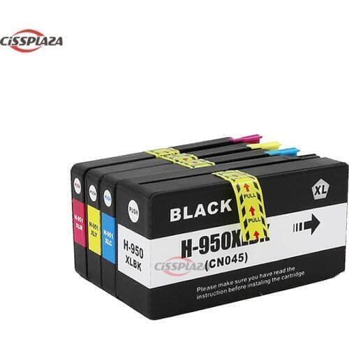 CISSPLAZA 4 Multipack Ink Cartridges Replace Compatible for HP950XL Black 951XL CYAN MAGENTA YELLOW
