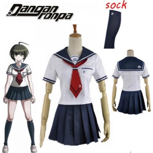 Danganronpa 3 Another Episode Komaru Naegi Woman JK School Uniform Cosplay Costume Top+Skirt+Tie+Socks