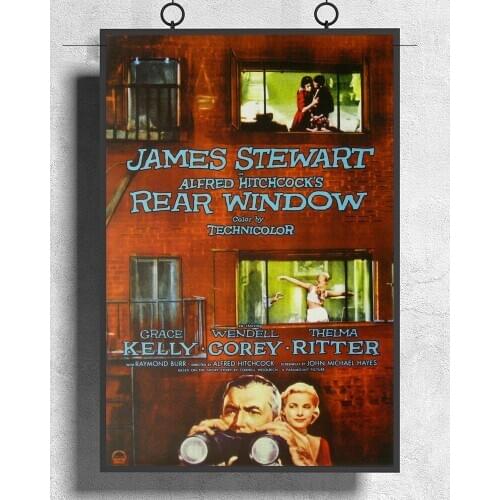 L183 REAR WINDOW Movie 1954 Alfred Hitchcock Psycho 02 Silk Fabric Poster Art Decor Indoor Painting Gift