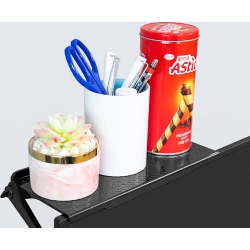 Multi-Functional Storage Rack TV Computer LCD Display Rack Storage Bracket Top Shelf Adjustable Phone Holder Desk Holder Black