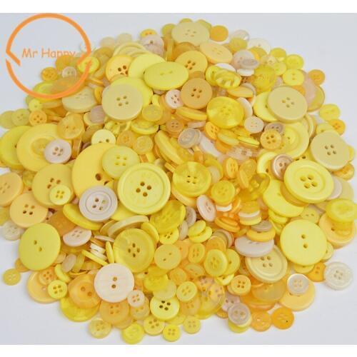 MR HAPPY Colorful 50g Resin Button Mix Size Decorative Sewing Craft Scrapbook Card Making DIY Sewing Decorative