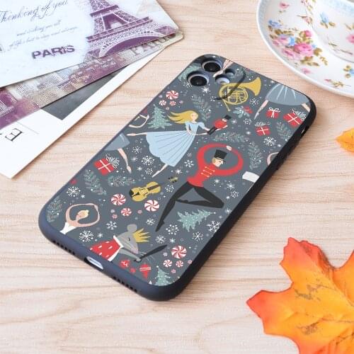 Claras Nutcracker Ballet Repeat Print Soft Silicone Matt Case For Apple iPhone Case