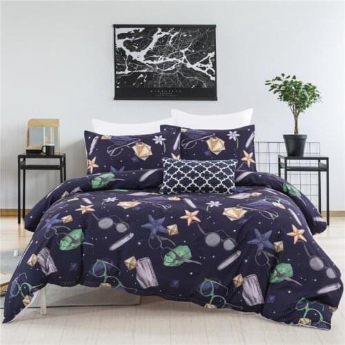3D Bedding Set Star Glasses Printed Queen King Size Duvet Quilt Cover Set Double Twin Full Bedclothes For Child Kid Girl Adult