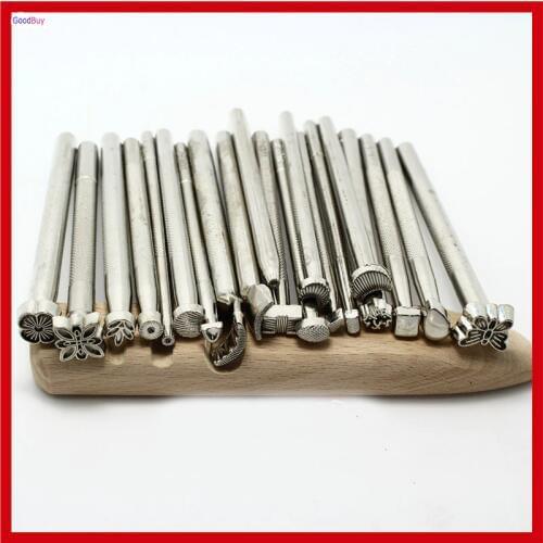 New 20pcs/set Leather Pattern Stamping Embossing Mold Leather Pattern Press Printing Engraving Tool