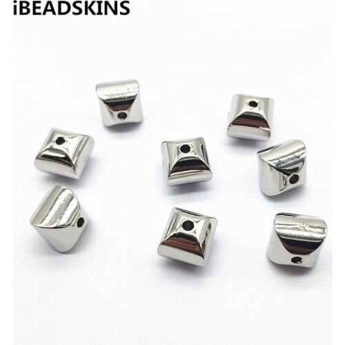New arrival! 12x12mm Rhodium color 200pcs CCB Concave Cubic beads for Earrings parts,hand Made Earrings Findings Jewelry DIY