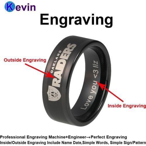 Men Women Tungsten Carbide Ring Wedding Ring Band With Inside/Outside Engraving Service