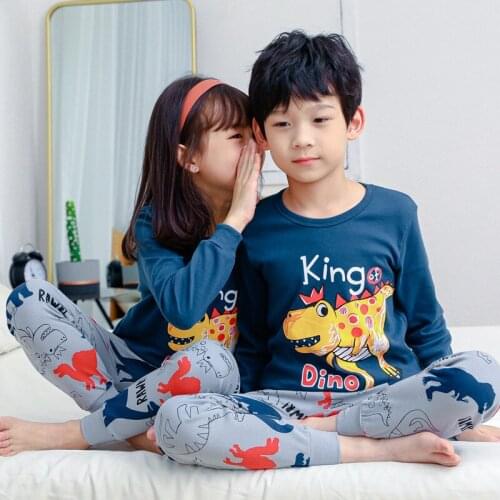 Boys Girls Pajamas Pyjama Kids Pajama Sets Toddler Sleepwear Children Nightwear Child Long Sleeve Spring Autumn Winter Pjs