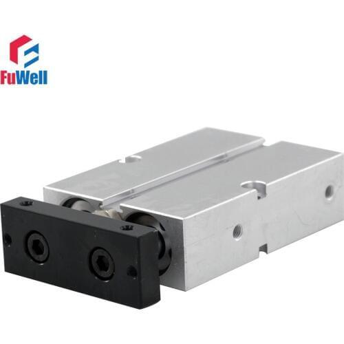 TN Type Pneumatic Cylinder Double Shaft Rod 20mm Bore 5/10/15/20/25/30/35/40/50/60mm Stroke Aluminum Alloy Air Cylinder