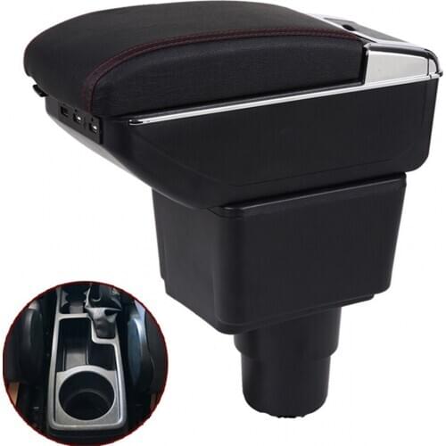 For Ford EcoSport Armrest Box EcoSport Universal Car Central Armrest Storage Box cup holder ashtray modification accessories