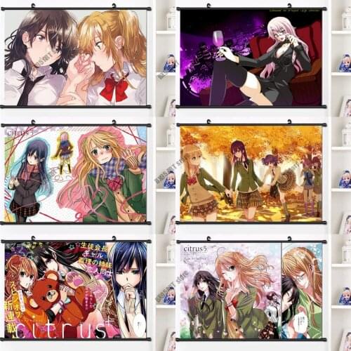 Anime Full Square Diamond Painting Citrus Aihara Mei Taniguchi Harumi Cross Stitch Kits Diamond Mosaic Embroidery Home Decor