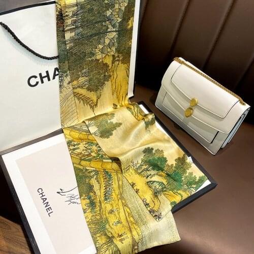 100% silk Elongated Ribbon Western Style Female Fashion Tied Package Belt Hair Band Waistband Neckerchief SJ366