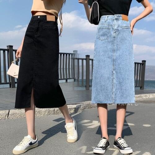 Qingerant Denim Skirts For Women
