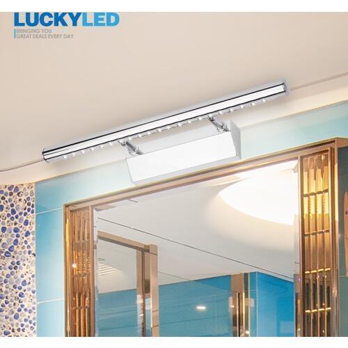 LUCKYLED Sconce Bathroom Lighting Mirrors Light 3W 5W 7W 90-260v Stainless Steel modern Led Wall Light Lights Waterproof