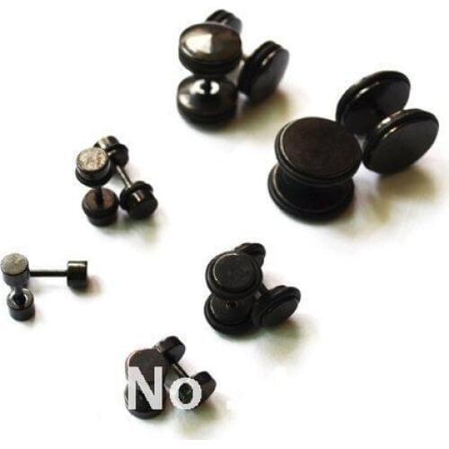 Barbell Earring Ear Piercing Mixed Sizes 100pcs/lot Ear Ring Body Piercing Jewelry For Boy Men Round 316l Stainless Steel