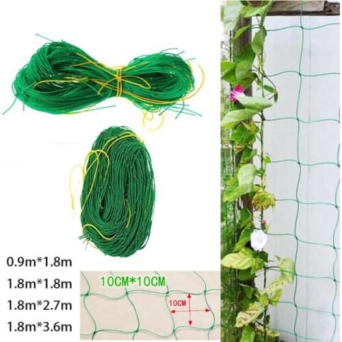 10x10cm Bean Plant Nets Grow Fence Climbing Net Thickened Line Green Nylon Trellis Netting Mesh For Garden Support Climbing