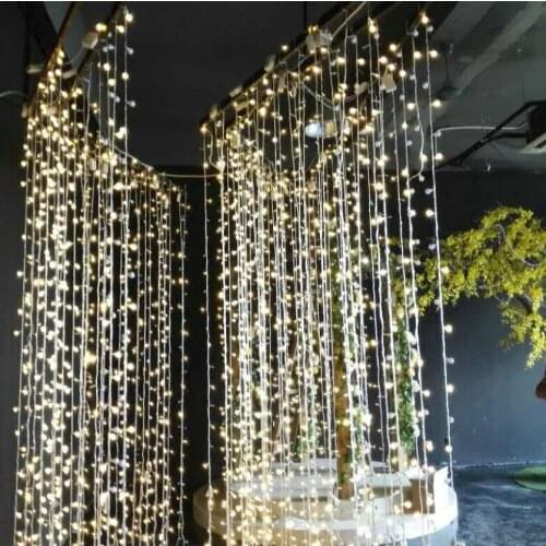 3*3m 300 Lights LED Icicle Curtain Light Indoor and Outdoor Decoration Christmas Lamp Warm White Cold White