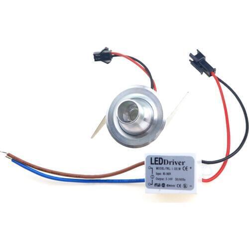 1W LED Spotlight Mini led cabinet spot light AC110V 220V white warm white Down light ceiling lamp mini led closet light