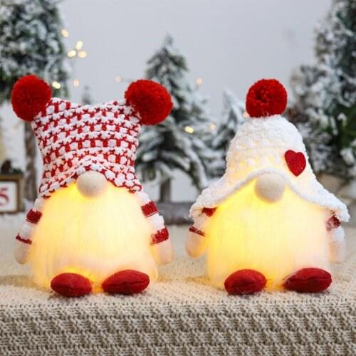 Glowing Christmas Faceless Doll Merry Christmas Decorations for Home 2021 Christmas Ornaments Gifts Navidad Natal New Year 2022