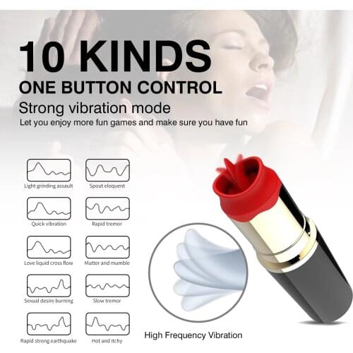 Man Nuo Mini Bullet Vibrator Lipstick Vagina Massage Sex-Toys Orgasm Vaginal Licking 2-In-1 Portable Sex Toy for Women