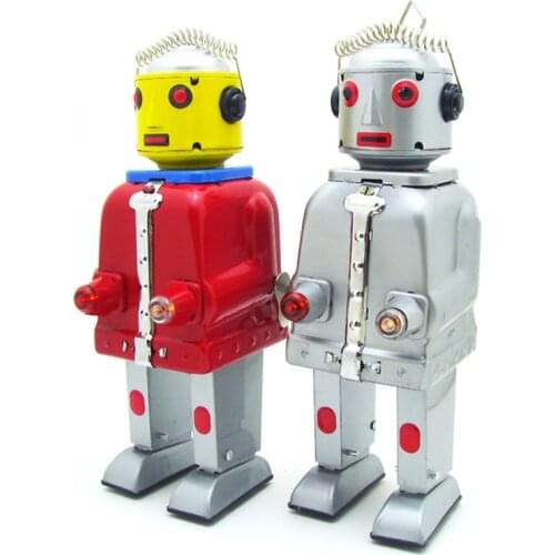 Vintage Children Toys Tin Robots Wind up Toys Home Collection Retro Craft Mr. Robot Tin toy