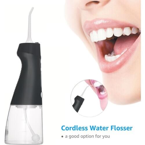 Water Flosser Cordless Oral Irrigator with 3 Modes 300ML Water Tank Teeth Cleaning Waterproof Portable USB Rechargeable Electric