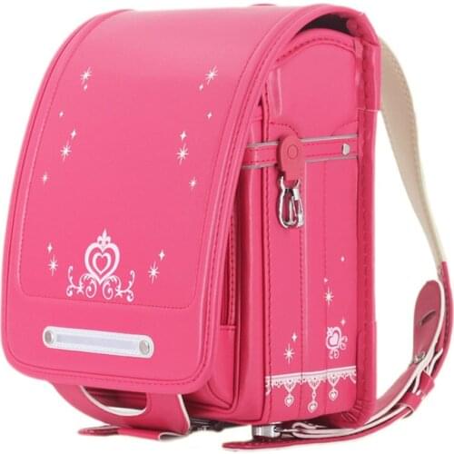 2020 Kid school bag Japanese Randoseru Children Backpack For cartoon pattern Prints waterproof PU Orthopedic SchoolBag for baby