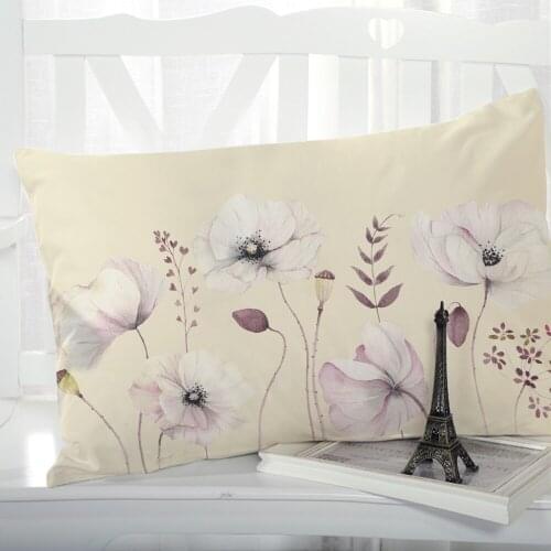 1pc Pillow cover Pillow case Luxury Bedding Pillowcase Pillowcovers decorative Customizable size 3D Print Flowers Camel color