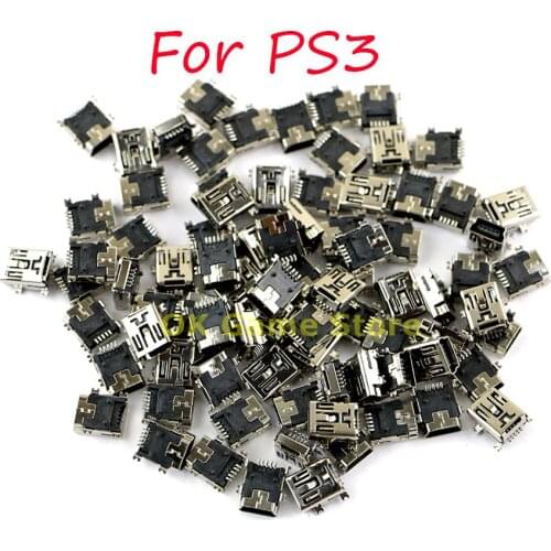 150PCS Mini USB Charging Port Socket For PS3 Power Charger Connector Jack replacement for PlayStation 3 Controller Repair Parts