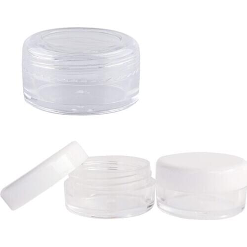 2000pcs 2g 3g 5g 10g 15g 20g Portable Empty Jars Plastic Cosmetic Clear Bottles Eyeshadow Makeup Cream Lip Balm Container Pots