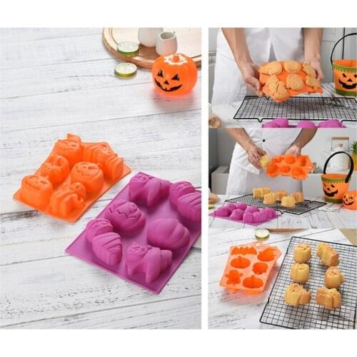 50LB Paste Mould Halloween Animal Bat Fondant Cake Mold Food-grade Silicone Press Baking Utensils Cake Decoration Colorful