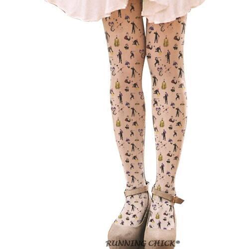 Avatar Characters Printing Women Autumn And Winter Pantyhose
