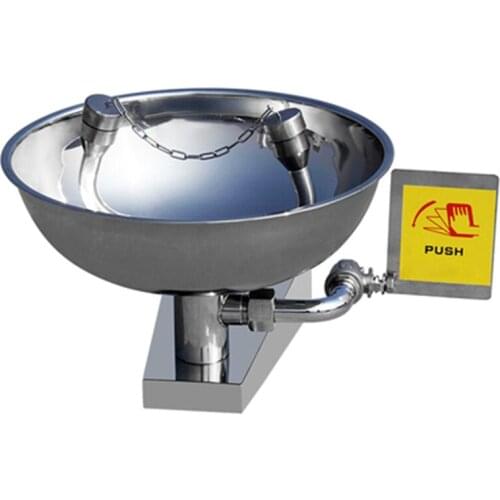 Stainless Steel Safety Equipment Emergency Eye Wash Station Wall Mounted Eye Wash Bowl Washer Fist Aid Tool