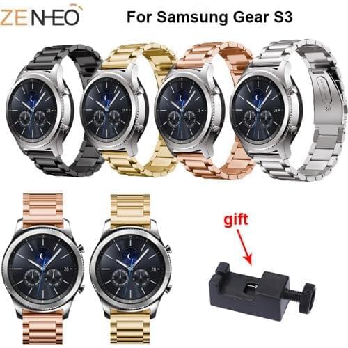 Stainless Steel Band for Samsung gear S3 Classic /Frontier smart watchbands 46mm Metal Strap link Watchband with Adjust Tool