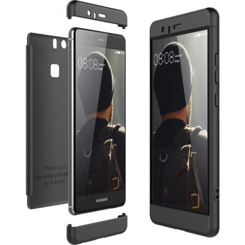Grandever 360 full Body protection PC Case For Huawei P9 Case Fitted 3in1 Design Ultra Thin Hard Coque For Huawei P9 Cases PC