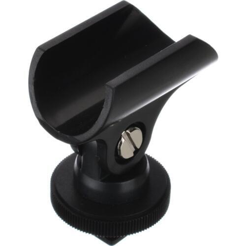 1 PC Microphone Clip Stand 19mm Plastic Mic Microphone Holder Clip with Hot Shoe For DSLR Camera