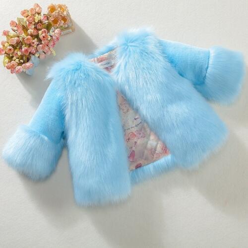 Kids Girls Winter Fur Coat 2019 Elegant Warm Teenage Girl Faux Fur Jackets Outerwear Thick Baby Girl Parkas Children Clothing