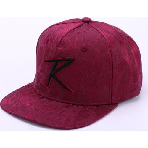 Men Cotton Red Caps Baseball Cap Adult Letter Embroidery Snapback Hip-Hop Hats Women Adjustable Flat Hat