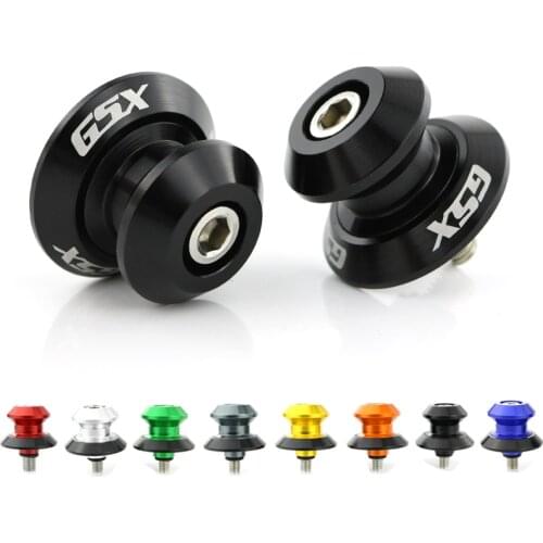 For Suzuki GSX250R GSX400 GSX650F Katana GSX750F Katana GSX 1000S Katana Swing Arm Sliders Spools Stand Bobbins CNC Aluminum