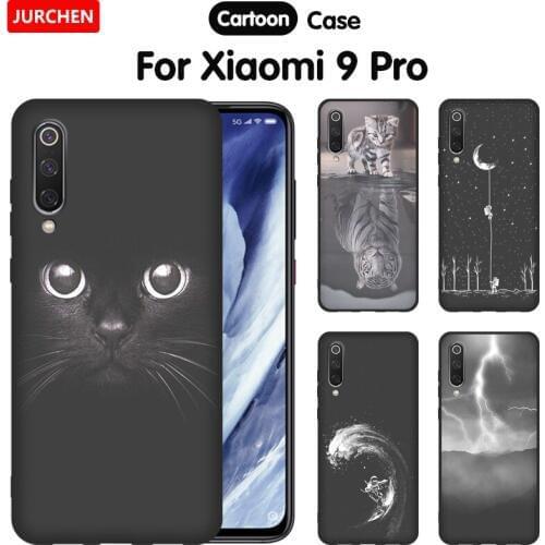 JURCHEN Cartoon Silicone Case For Xiaomi Mi 9 Pro 5G Cover Soft TPU Matte Back Cover For Xiaomi Mi 9 Pro 6.39 inch