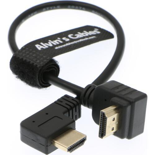 Alvins Cables Z CAM E2 L Shape 2.0 HDMI-compatible Cable for Portkeys BM5 Monitor 90 Degrees up to Right Angle Down