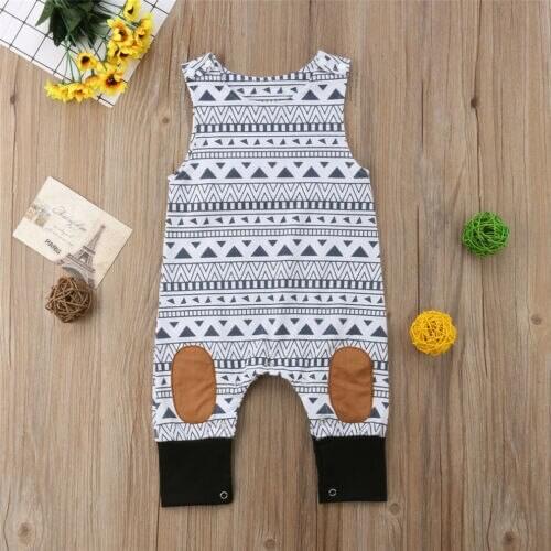 Newborn Baby Boys Girls Romper Bodysuit Geometric Irregularity Jumpsuit Fashion Comfortable Princess Outfits Clothes Playsuit