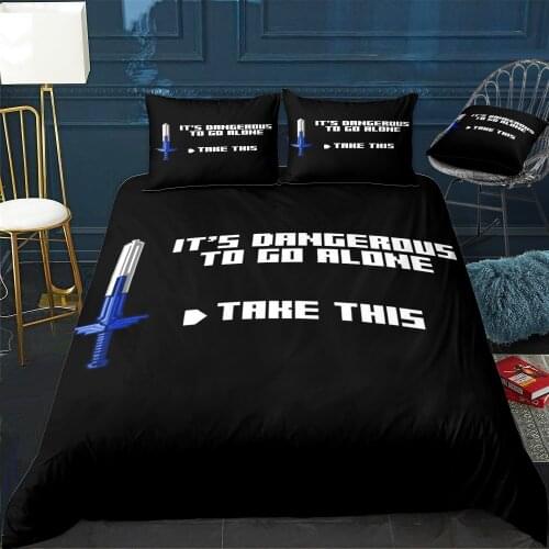Its Dangerous To Go Alone Duvet Cover Twin/Queen/King Size Luxury Comforter Bedding Set With Pillowcase Home Bed Decora