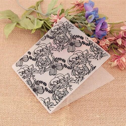Petals Design Embossing Folders Plastic Halloween Scrapbooking DIY Template Fondant Cake Photo Album Christmas Card Making